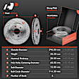 APBRPS637 12 Pcs Front & Rear Drilled Brake Rotors & Ceramic Brake Pads
