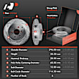 APBRPS637 12 Pcs Front & Rear Drilled Brake Rotors & Ceramic Brake Pads