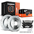 APBRPS643 Rear Drilled Rotors & Ceramic Brake Pads