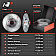 APBRPS649 6 Pcs Front Drilled Brake Rotors & Ceramic Brake Pads