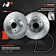 APBRPS649 6 Pcs Front Drilled Brake Rotors & Ceramic Brake Pads