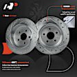 APBRPS651 6 Pcs Rear Drilled Brake Rotor & Ceramic Brake Pads