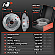 APBRPS667 Rear Drilled Rotors & Ceramic Brake Pads