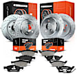 APBRPS671 Front & Rear Drilled Rotors & Ceramic Brake Pads