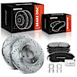 APBRPS676 6 Pcs Front Drilled Brake Rotors & Ceramic Pads