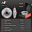 APBRPS676 6 Pcs Front Drilled Brake Rotors & Ceramic Pads