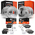 APBRPS682 Front & Rear Drilled Rotors & Ceramic Brake Pads