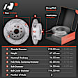 APBRPS695 Front & Rear Drilled Rotors & Ceramic Brake Pads