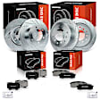 APBRPS700 12 Pcs Front & Rear Drilled Rotors & Brake Pad