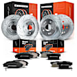 APBRPS701 Front & Rear Drilled Rotors & Ceramic Brake Pads