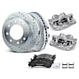 APBRPS747 8 Pcs Front Drilled Brake Rotors & Pads + Brake Calipers