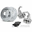 APBRPS752 8 Pcs Rear Drilled Brake Rotors & Pads + Brake Calipers