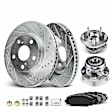 APBRPS779 8 Pcs Front Drilled Brake Rotor & Pads + Wheel Hub Bearing