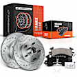 APBRPS809PG Front Drilled Rotors & Ceramic Brake Pads