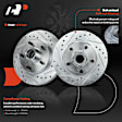APBRPS809PG Front Drilled Rotors & Ceramic Brake Pads
