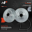 APBRPS830 8 Pcs Rear Drilled Brake Rotors & Pads + Brake Calipers
