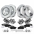 APBRPS839 16 Pcs Front & Rear Drilled Brake Rotors & Pads + Brake Calipers