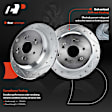 APBRPS851 8 Pcs Rear Drilled Brake Rotor & Pads + Wheel Hub Bearing