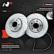 APBRPS905 8 Pcs Front Drilled Brake Rotors & Pads + Brake Calipers