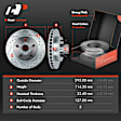 APBRPS940 6 Pcs Front Drilled Brake Rotors & Ceramic Brake Pads