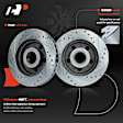 APBRPS940 6 Pcs Front Drilled Brake Rotors & Ceramic Brake Pads