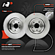 APBRR523 2 Pcs Front Disc Brake Rotors