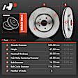 APBRR523 2 Pcs Front Disc Brake Rotors