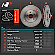 APBRR592 2 Pcs Front Disc Brake Rotors