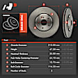 APBRR626 2 Pcs Front Disc Brake Rotors