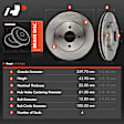 APBRR636 2 Pcs Front Disc Brake Rotors