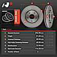 APBRR657 2 Pcs Front Disc Brake Rotors