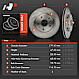 APBRR674 2 Pcs Front Disc Brake Rotors