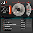 APBRR791 2 Pcs Front Disc Brake Rotors