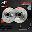 APBRS415 2 Pcs Front Drilled Brake Rotors