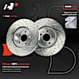 APBRS415 2 Pcs Front Drilled Brake Rotors