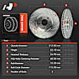 APBRS415 2 Pcs Front Drilled Brake Rotors