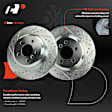 APBRS423 2 Pcs Rear Drilled Brake Rotors