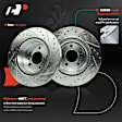 APBRS423 2 Pcs Rear Drilled Brake Rotors