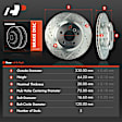 APBRS423 2 Pcs Rear Drilled Brake Rotors