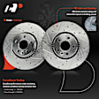 APBRS443 2 Pcs Front Drilled Brake Rotors