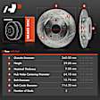 APBRS460 2 Pcs Rear Drilled Brake Rotors