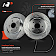 APBRS466 2 Pcs Rear Drilled Brake Rotors