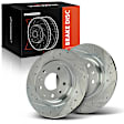 APBRS487 2 Pcs Rear Drilled Brake Rotors