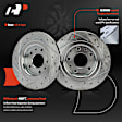 APBRS487 2 Pcs Rear Drilled Brake Rotors