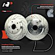 APBRS500 2 Pcs Rear Drilled Brake Rotors