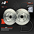 APBRS500 2 Pcs Rear Drilled Brake Rotors