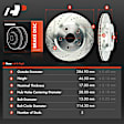 APBRS500 2 Pcs Rear Drilled Brake Rotors