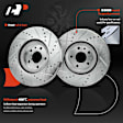 APBRS511 2 Pcs Front Drilled Brake Rotors