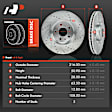 APBRS511 2 Pcs Front Drilled Brake Rotors