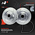 APBRS570 4 Pcs Front and Rear Drilled Brake Rotors